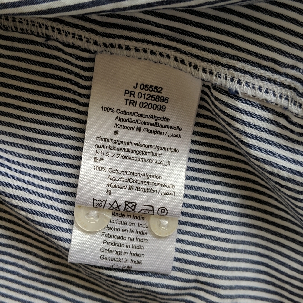 Hugo Boss striped collared button down dress shirt 12 months baby boy - Picture 3 of 7